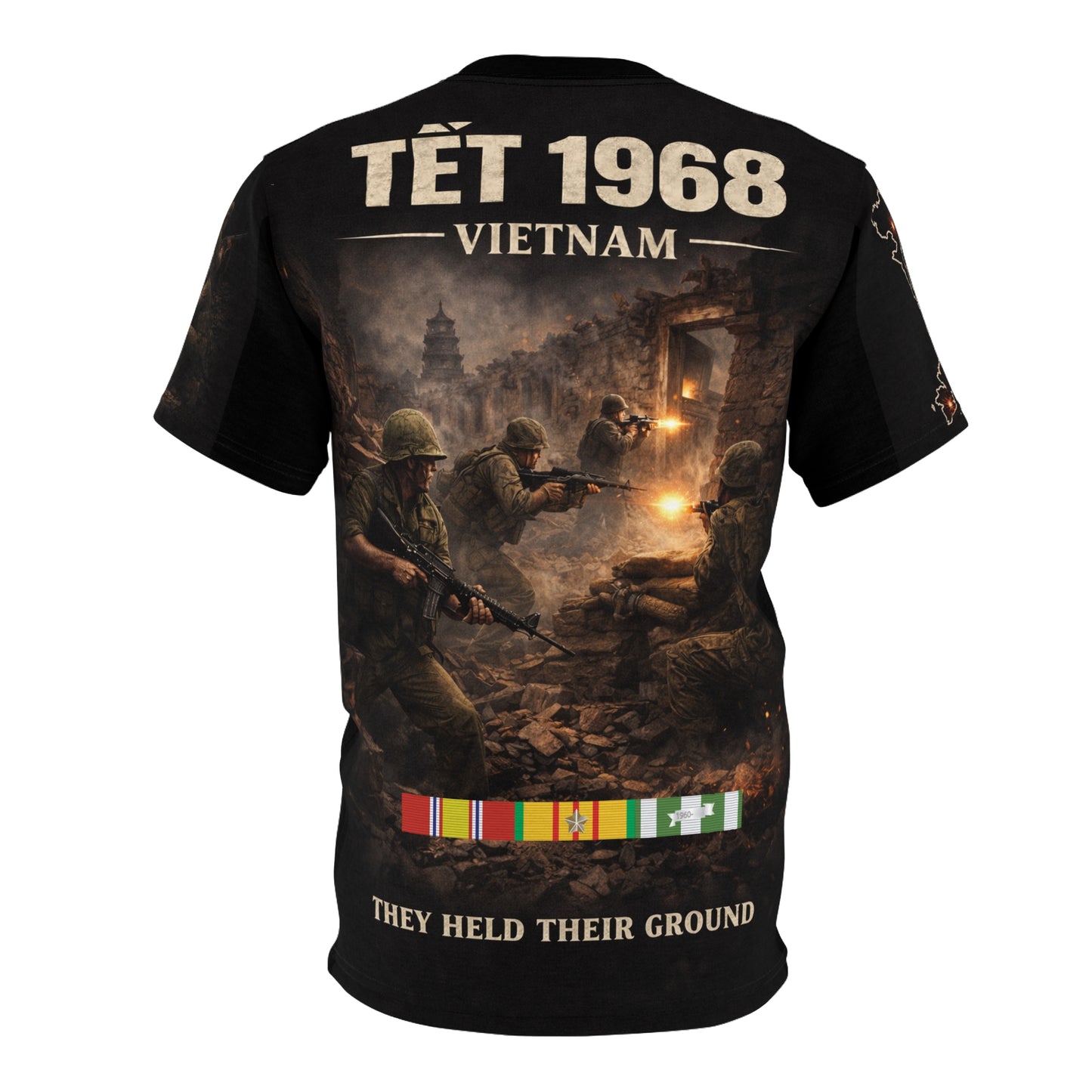 Tet 1968 Vietnam War Veterans' Tribute Tee | All Over Print