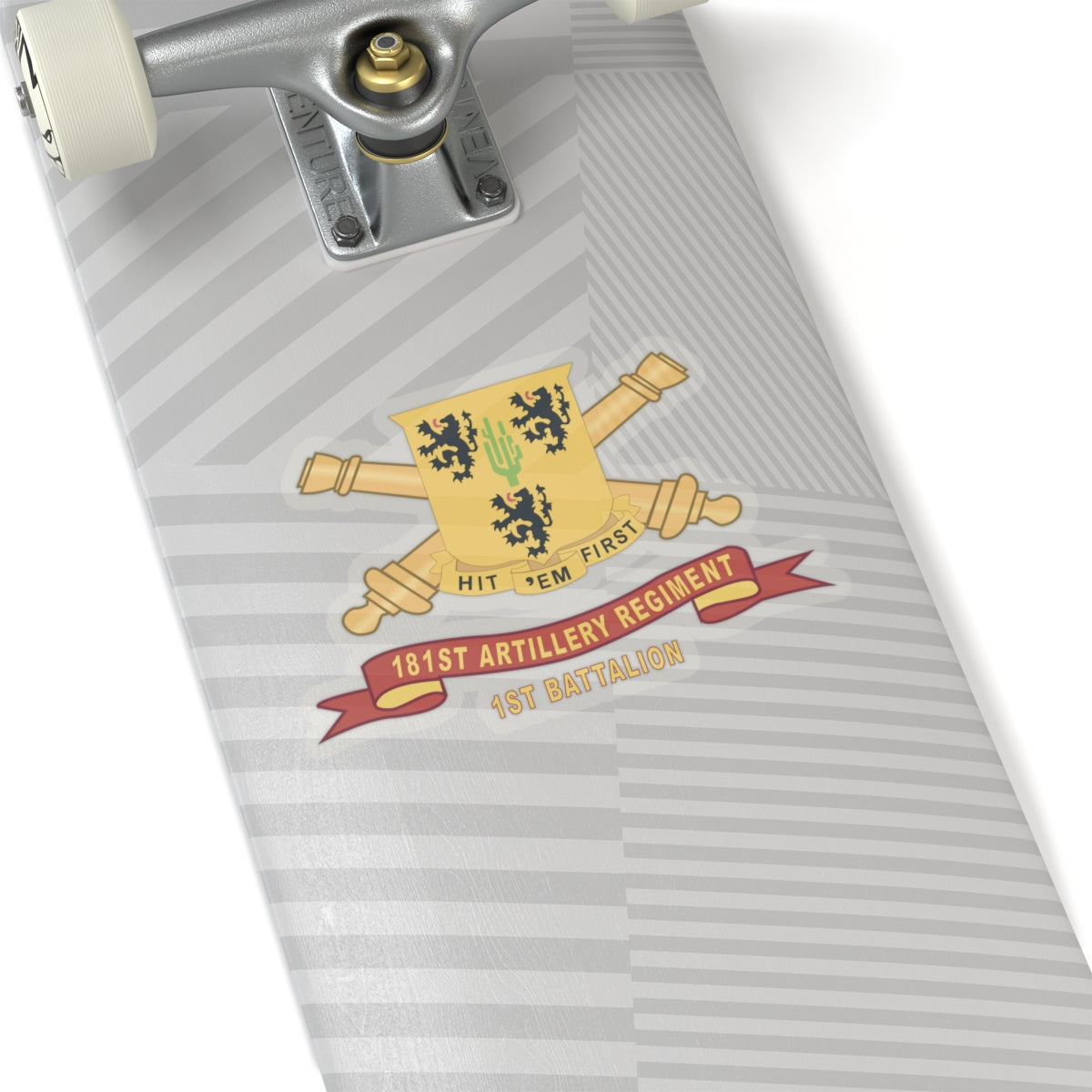 Kiss-Cut Stickers - 181st Field Artillery Regiment - DUI w Br - Ribbon, 1st Battalion X 300