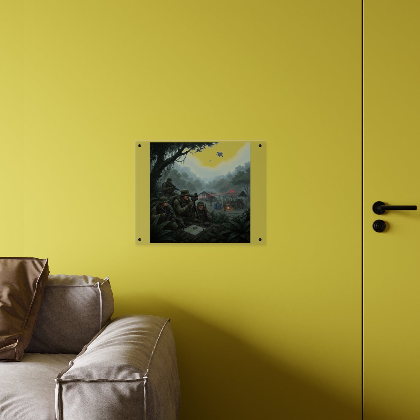 Acrylic Wall Art Panel - SOF Team Hitting a Jungle Drug Lab