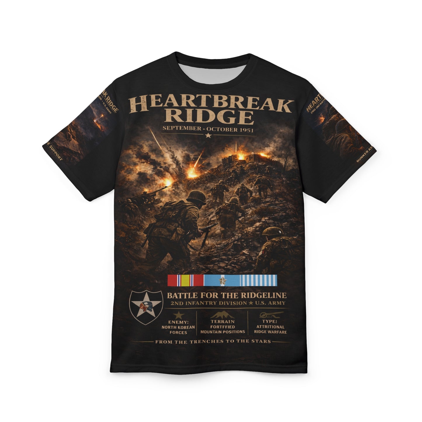 2nd Infantry Division "Heartbreak Ridge" Tribute Tee — Korean War (Sep–Oct 1951)
