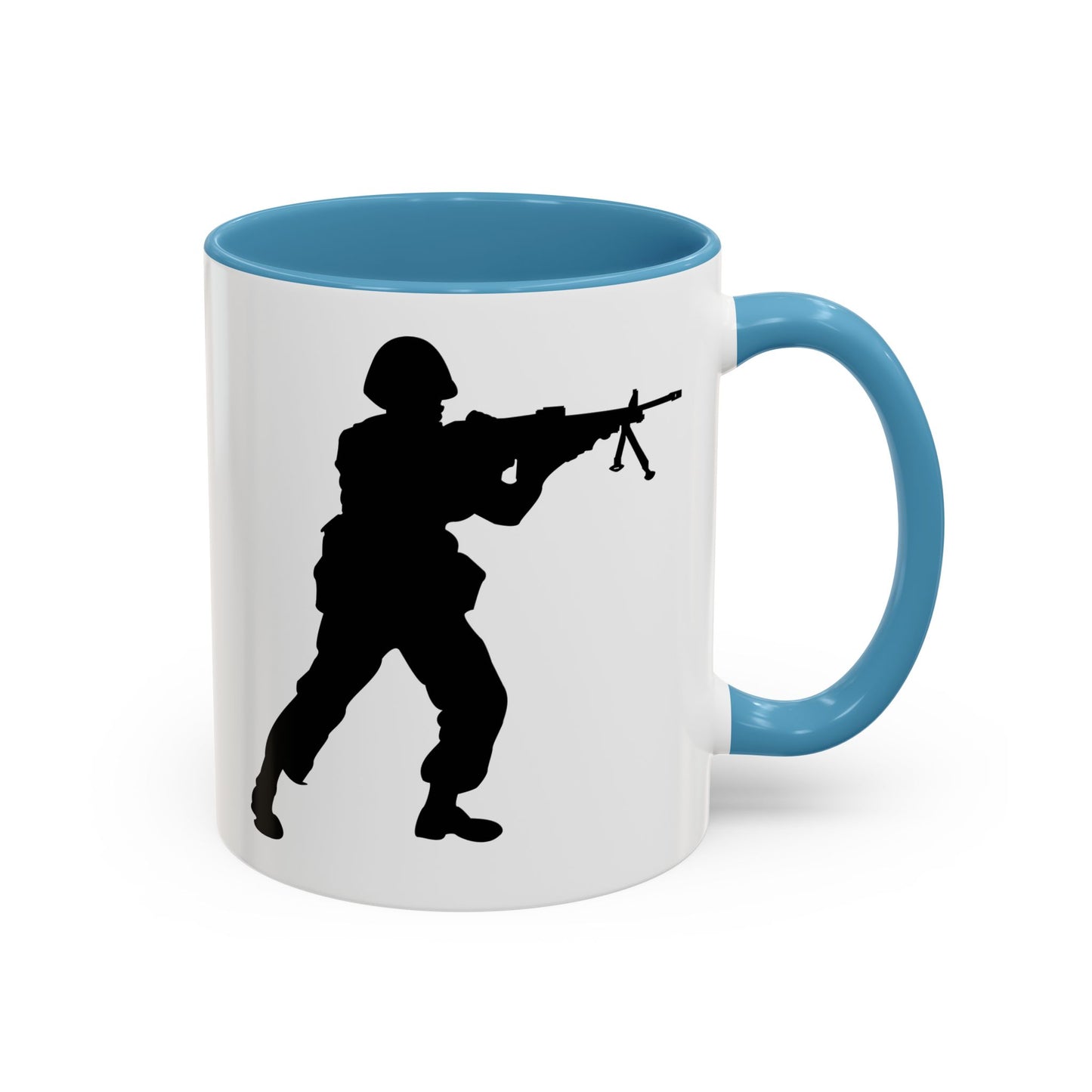Accent Coffee Mug (11oz & 15oz) - Army - Soldier - MG Assault - Silhouette X 300