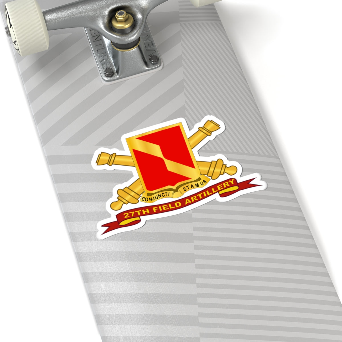 Kiss-Cut Stickers - 27th Field Artillery w Br - Ribbon
