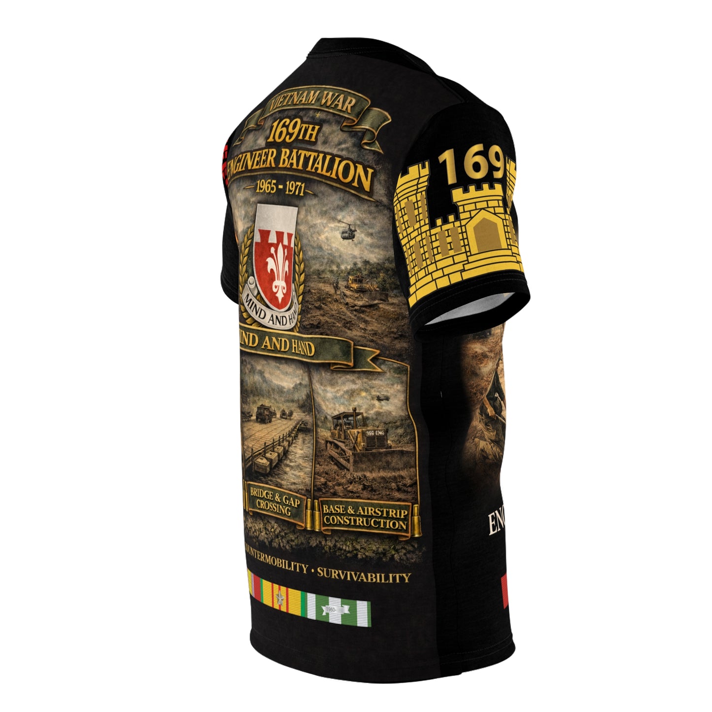 169th Engineer Battalion Vietnam Service Tribute Tee | All-Over Print