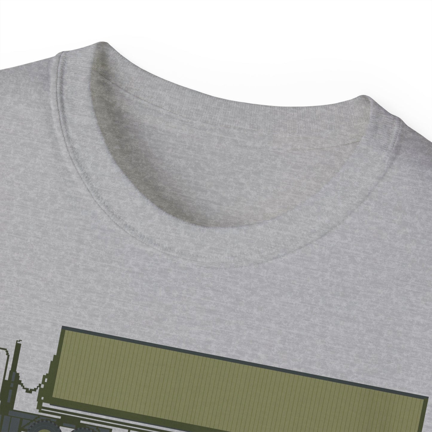 Unisex Ultra Cotton Tee - Vehicle - M915 Tractor with M872 - 40 Ft Container - Side X 300