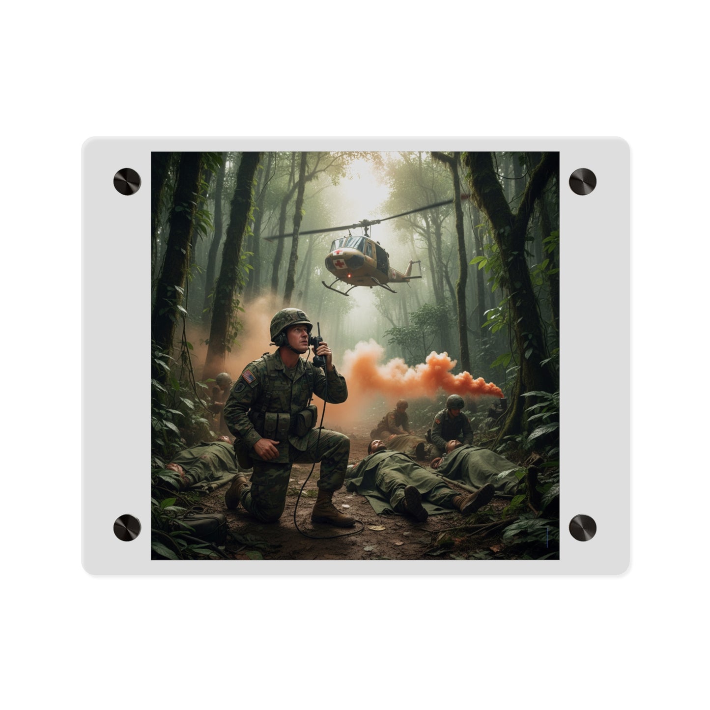 Acrylic Wall Art Panel - Medevac Request - Vietnam
