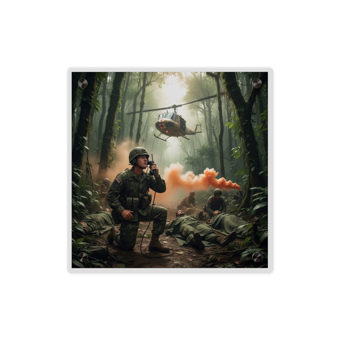 Acrylic Wall Art Panel - Medevac Request - Vietnam