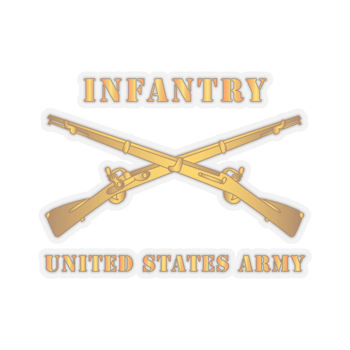 Kiss-Cut Stickers - Infantry - Branch - US Army X 300