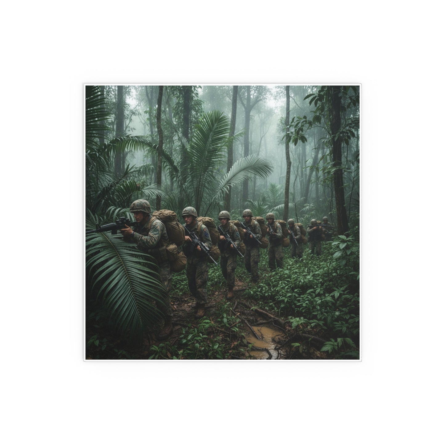 Indoor and Outdoor Silk Posters - Jungle Patrol - Vietnam