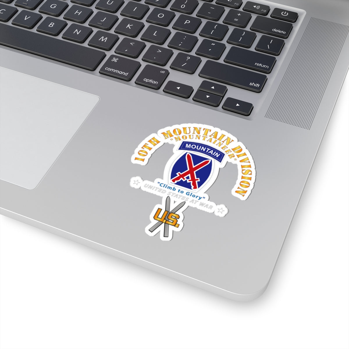 Kiss-Cut Stickers - 10th Mountain Division w SKI Branch