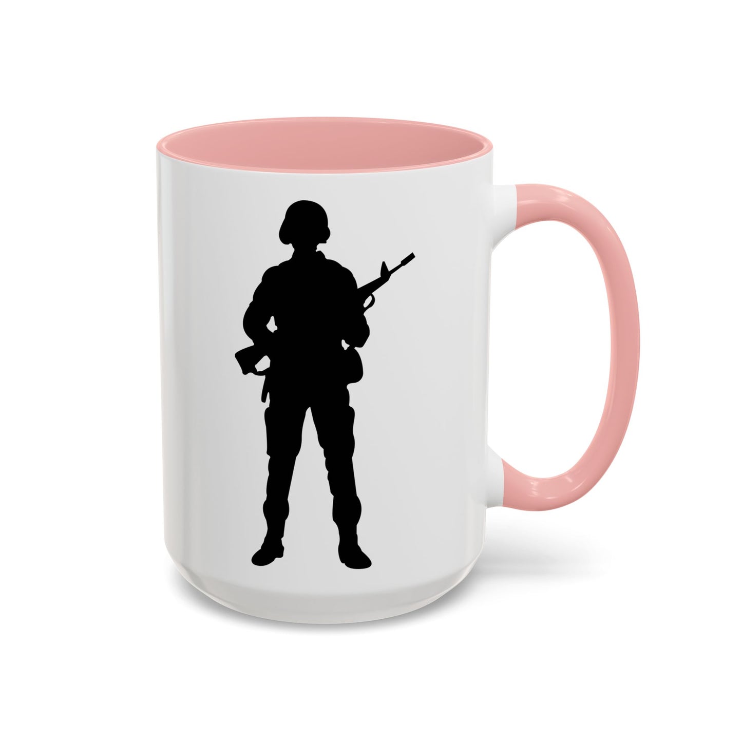 Accent Coffee Mug (11oz & 15oz) - Army - Soldier - Silhouette X 300