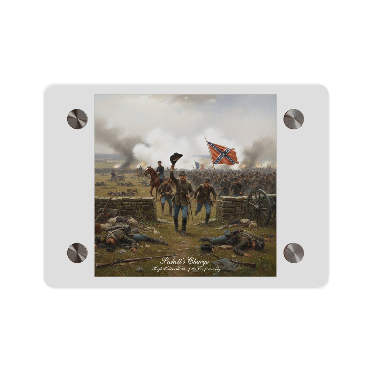 Acrylic Wall Art Panel - Picketts Charge with Hat