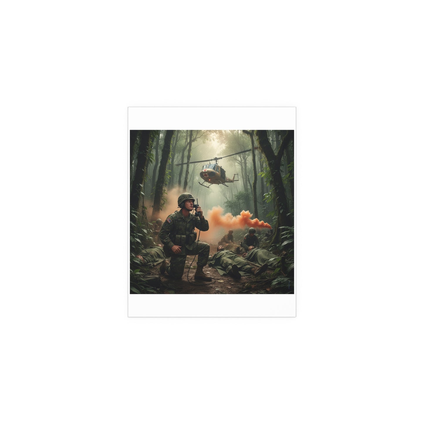 Indoor and Outdoor Silk Posters - Medevac Request - Vietnam