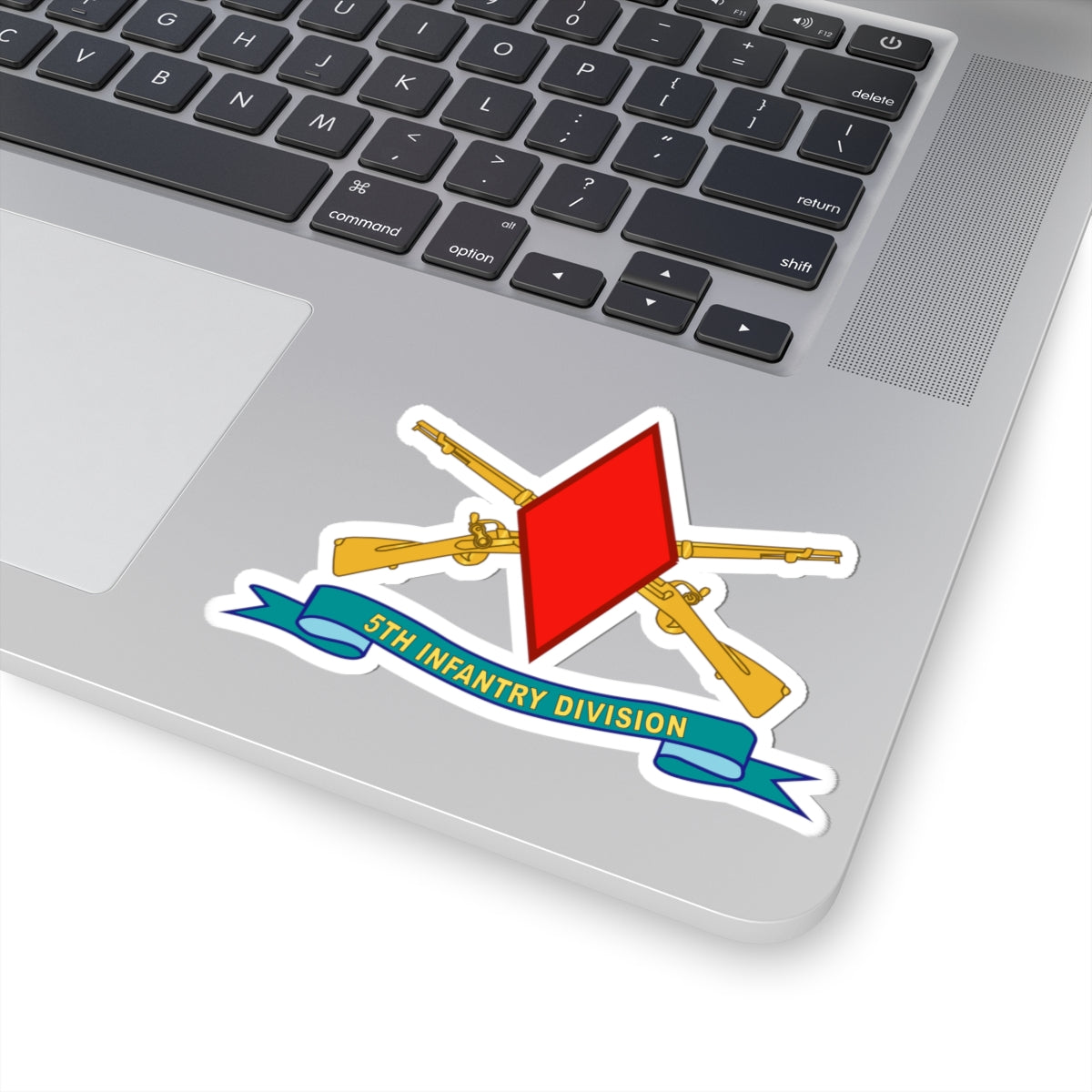 Kiss-Cut Stickers - 5th Infantry Division - SSI w Br - Ribbon X 300