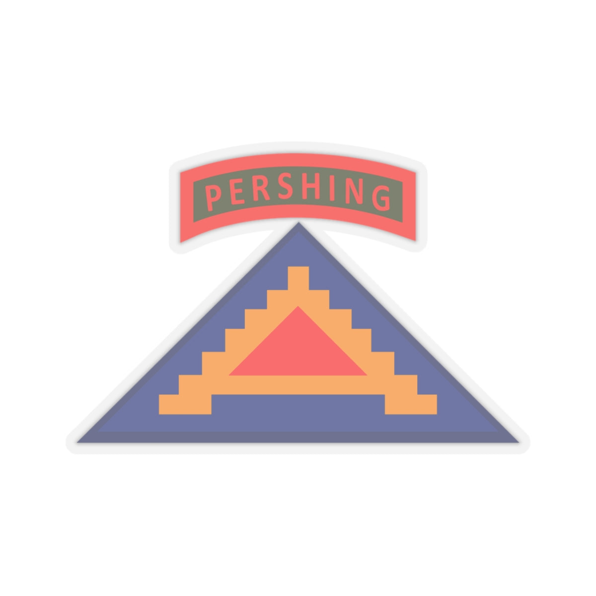 Kiss-Cut Stickers - 56th Artillery Brigade - 7th Army w Pershing Tab wo Txt