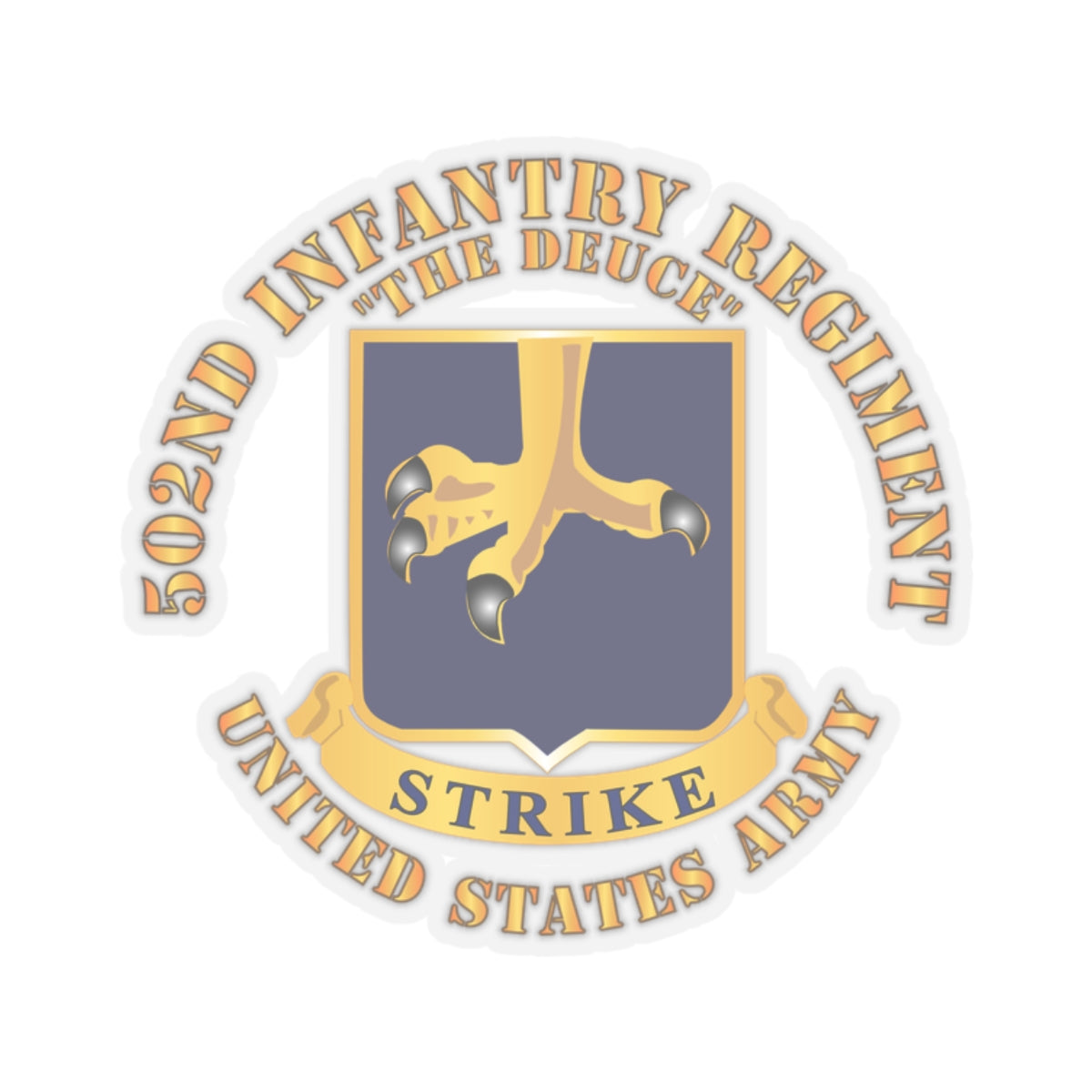 Kiss-Cut Stickers - 502nd Infantry Regt - DUI - The Deuce