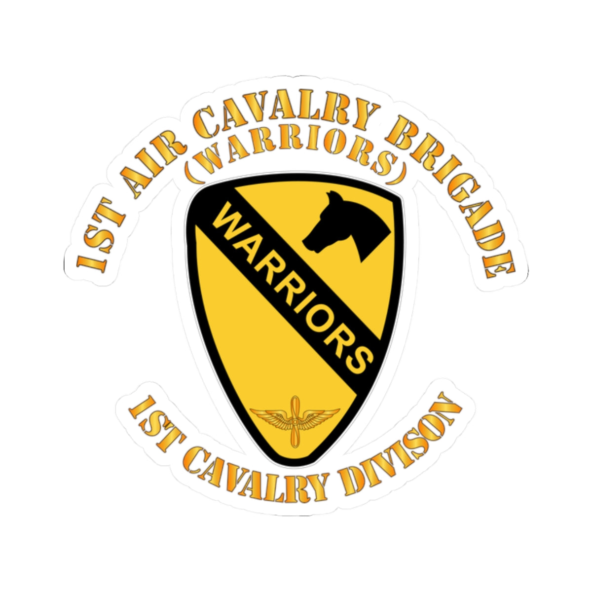 Kiss-Cut Stickers - 1st Air Cavalry Brigade - Warriors - 1st Cav Division