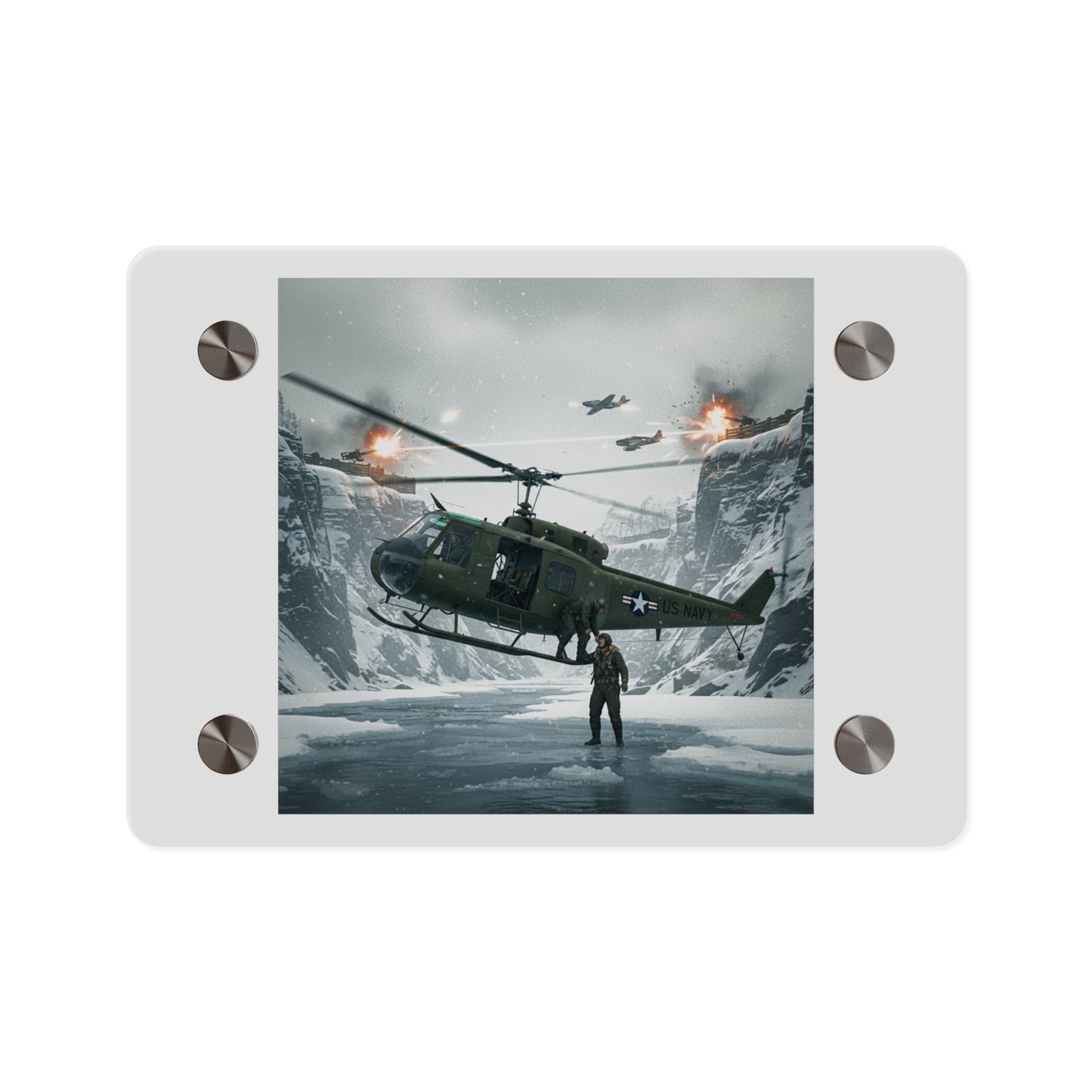 Acrylic Wall Art Panel - Rescue Mission from Majon-ni and Samdong-ni attack - Korean War