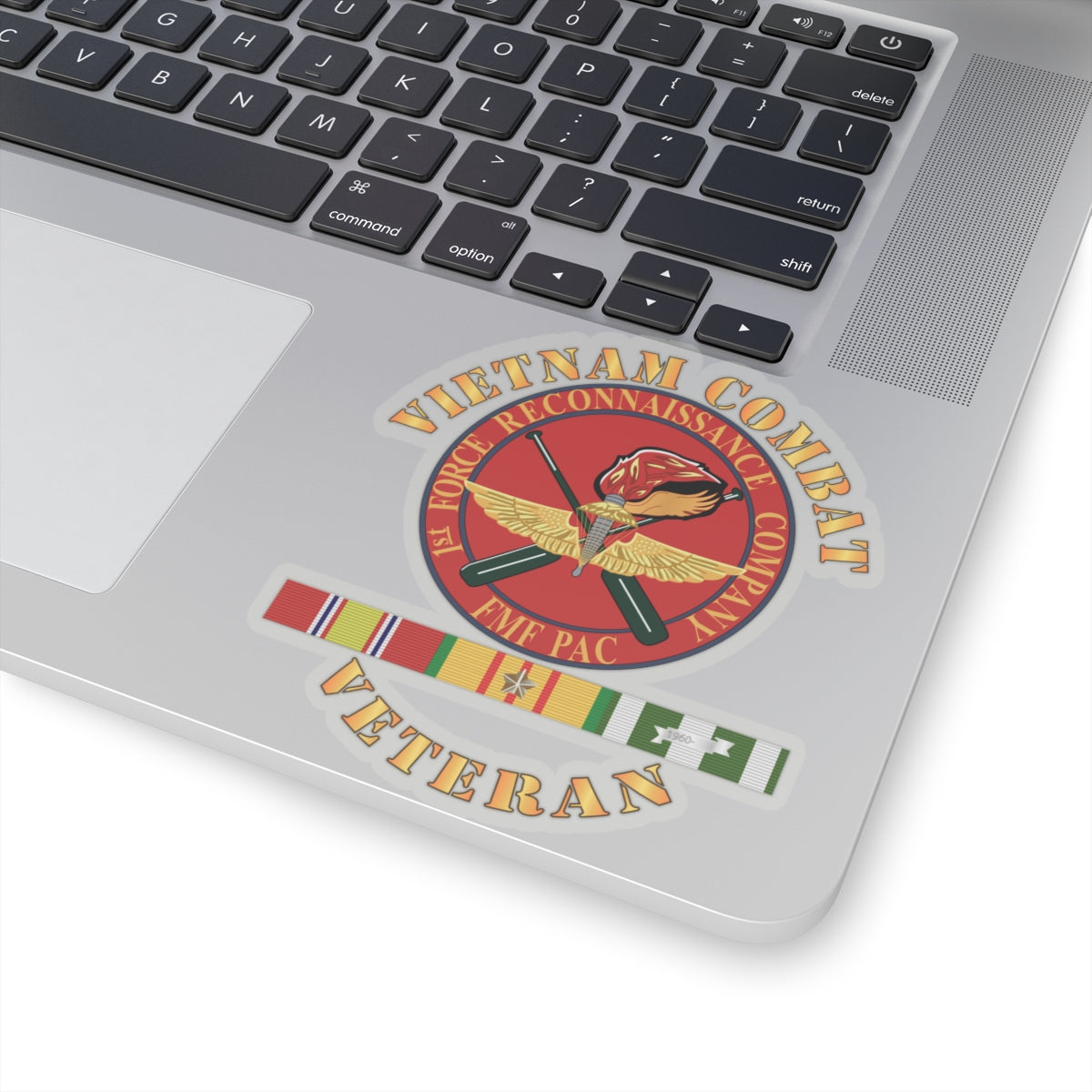 Kiss-Cut Stickers - USMC - Vietnam Combat Veteran - 1st Force Recon Co w VN SVC
