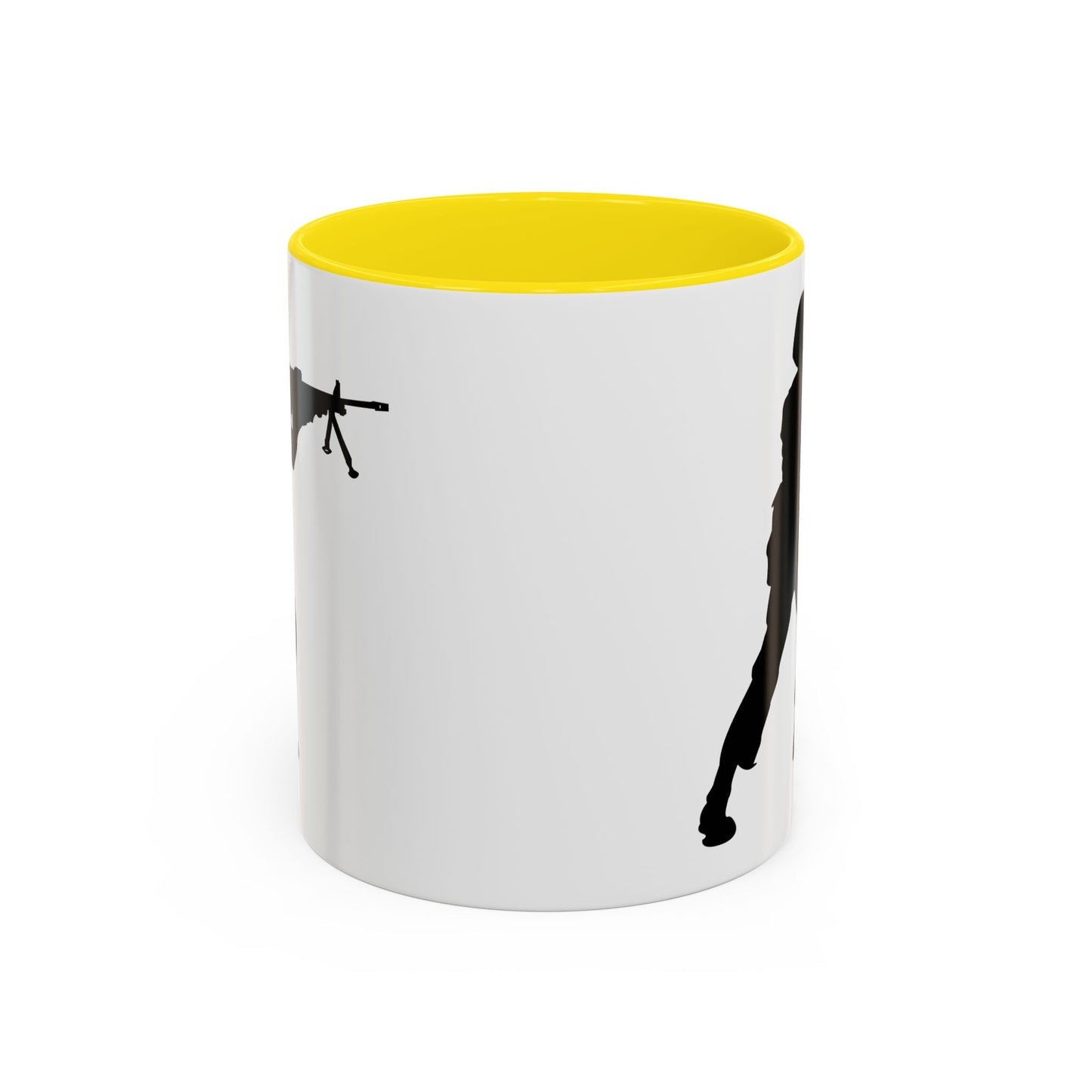 Accent Coffee Mug (11oz & 15oz) - Army - Soldier - MG Assault - Silhouette X 300