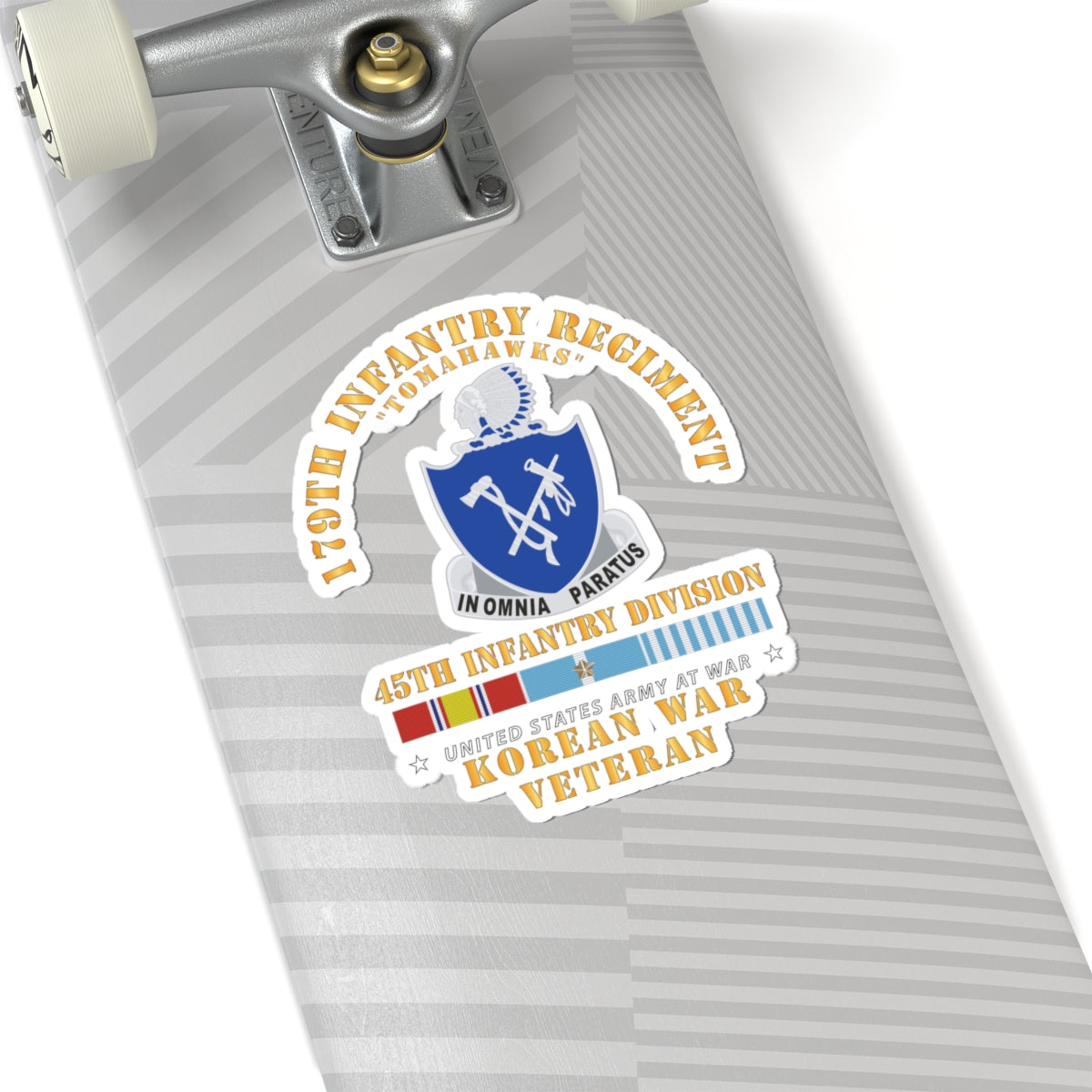 Kiss-Cut Stickers - 179th Infantry Regiment - Tomahawks - 45th ID w KOREA SVC X 300