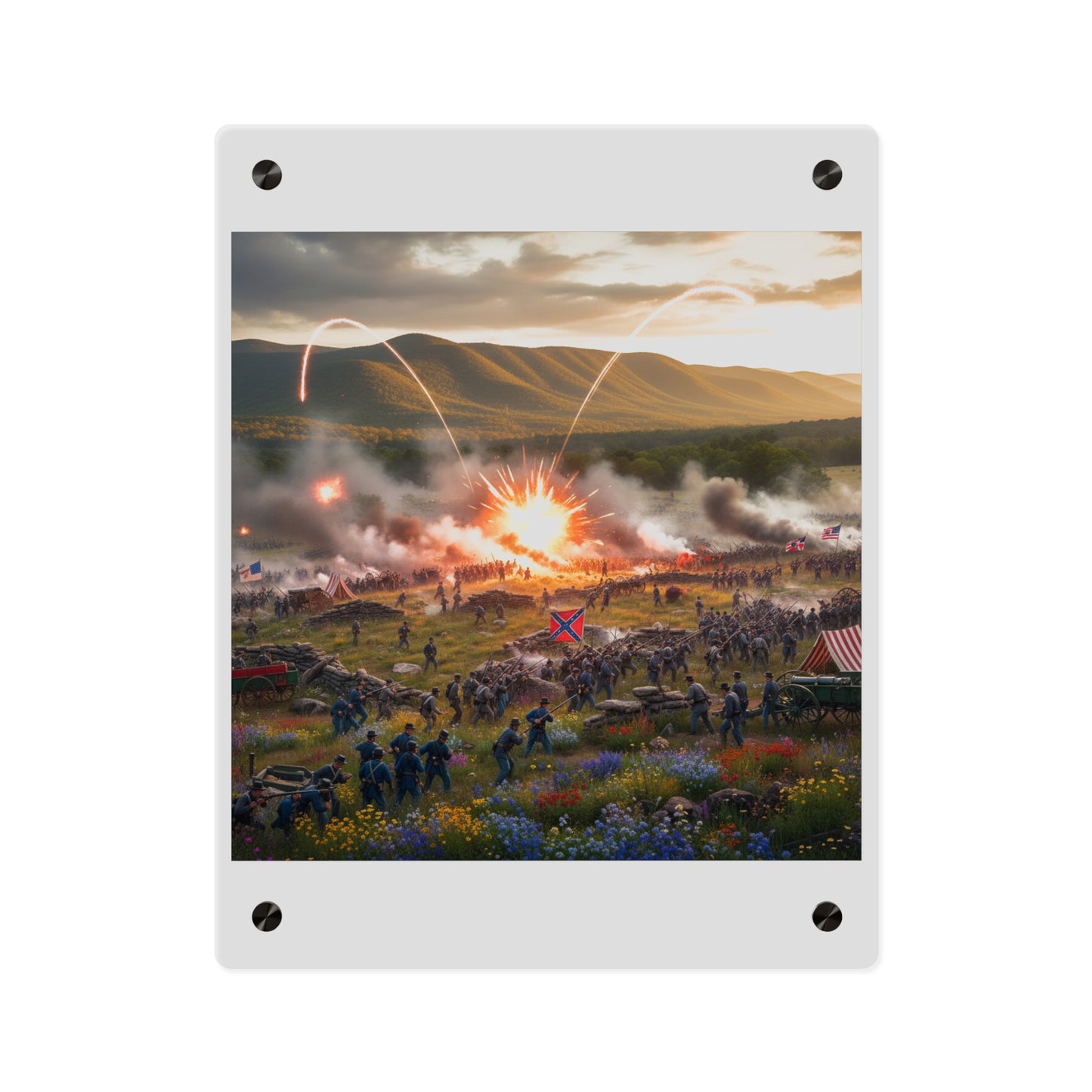 Acrylic Wall Art Panel - US Civil War Battle - Battle of Kennesaw Mountain Georgia