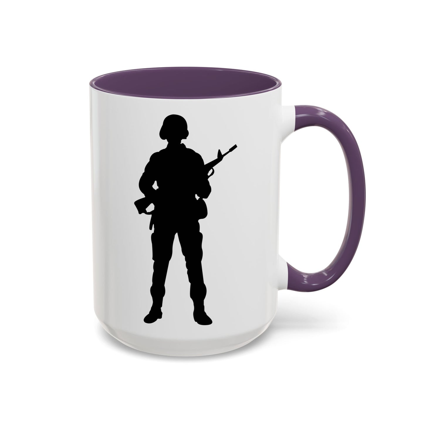 Accent Coffee Mug (11oz & 15oz) - Army - Soldier - Silhouette X 300