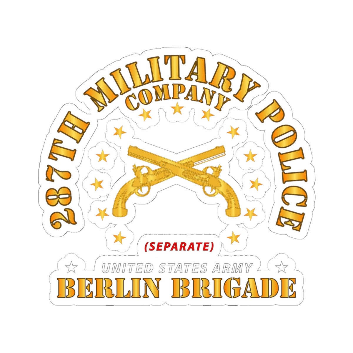 Kiss-Cut Stickers - 287th Military Police Company - Berlin Bde wo DS