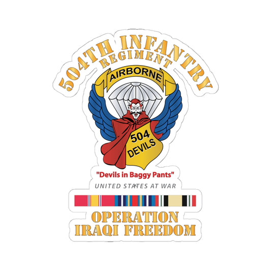 Kiss-Cut Stickers - 504th Infantry Regiment - Devils - OIF X 300