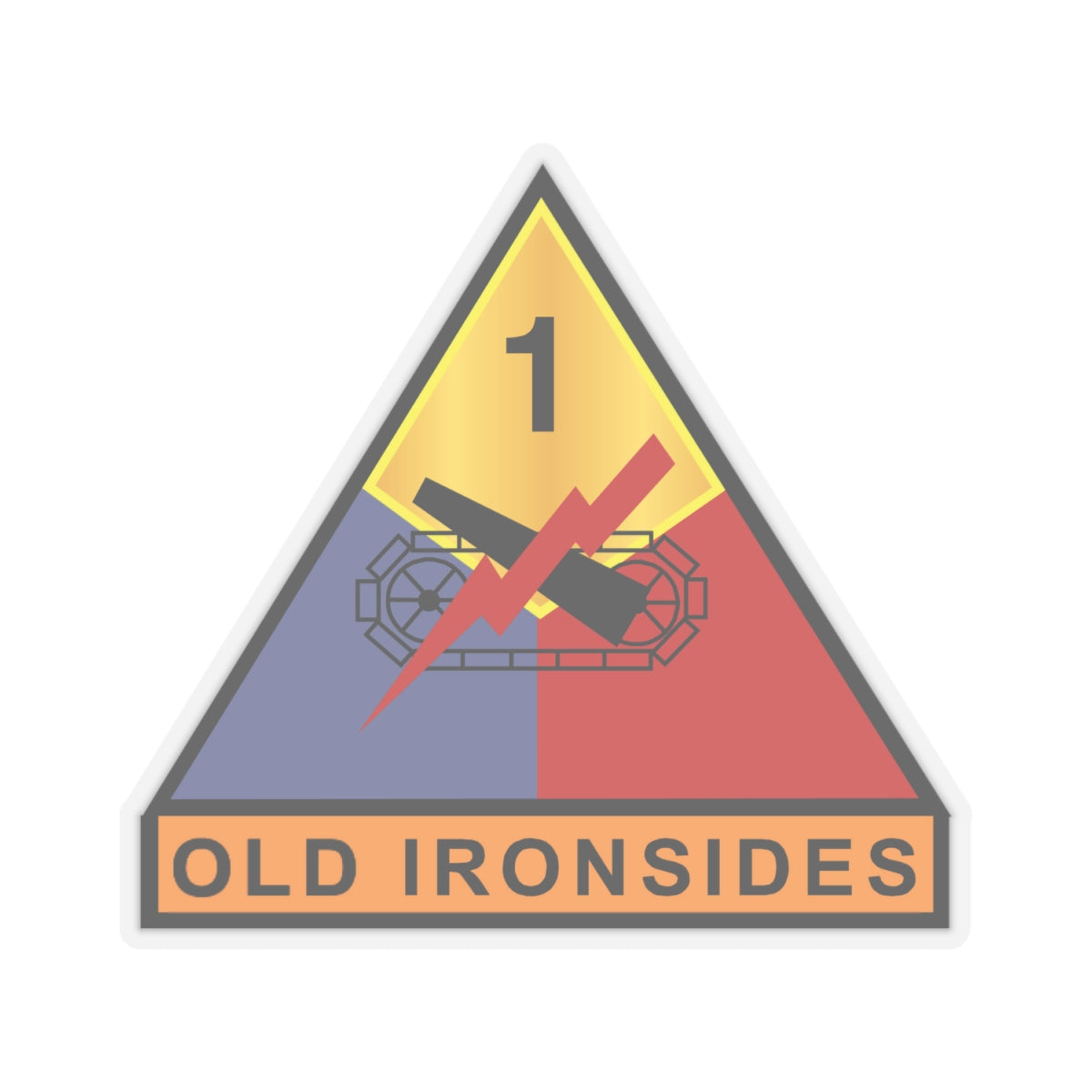 Kiss-Cut Stickers - 1st Armored - Old Ironsides wo Txt