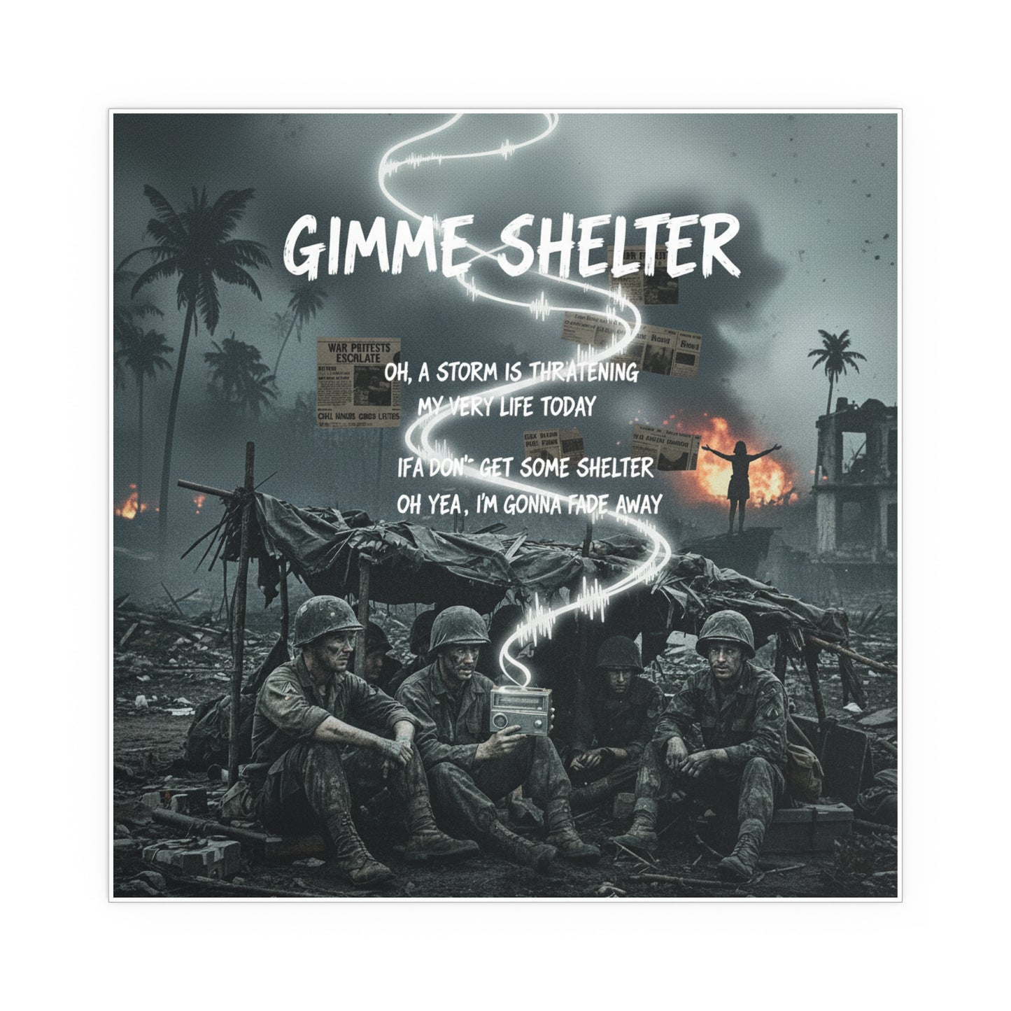 Indoor and Outdoor Silk Posters - Giveme Shelter X 2024