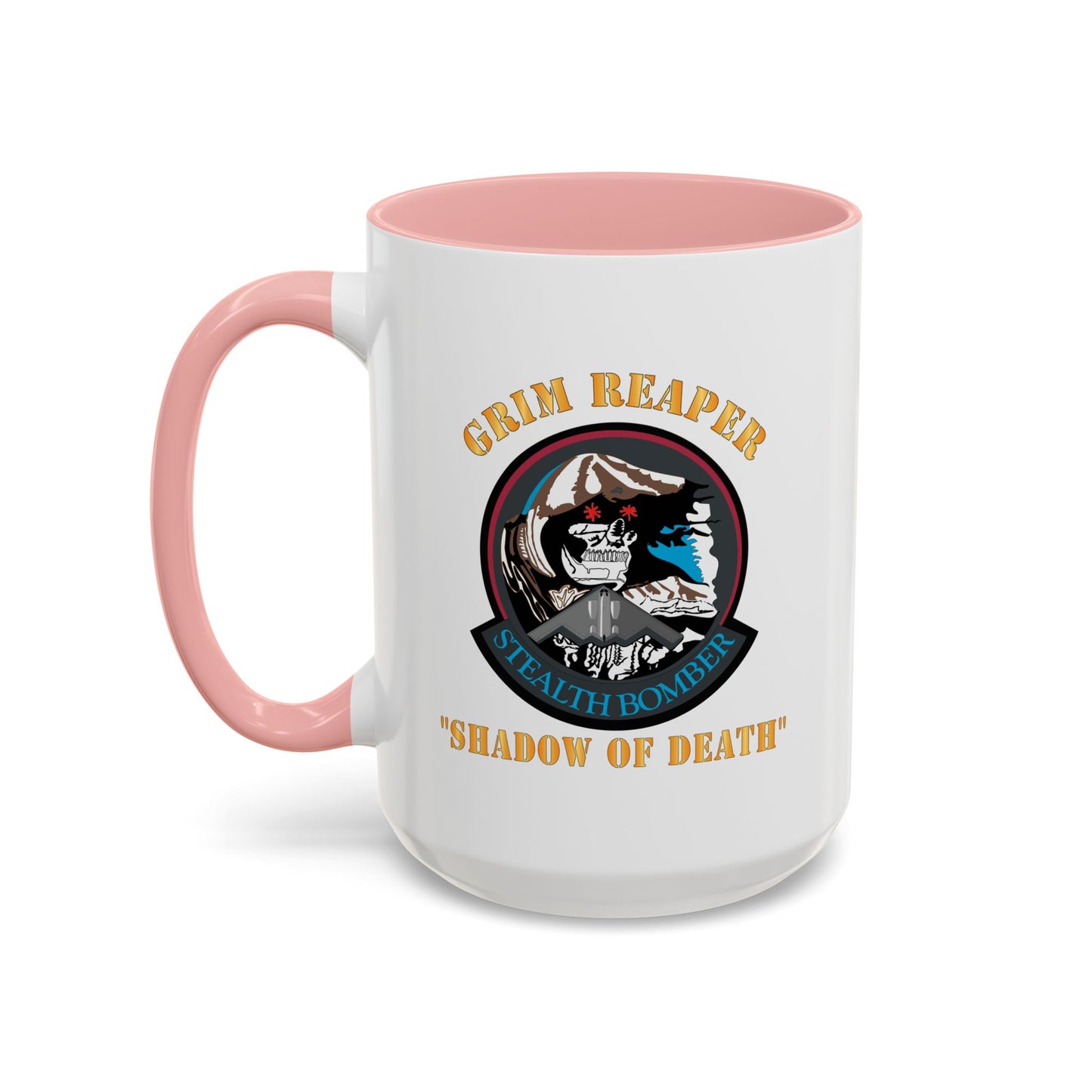 Accent Coffee Mug (11oz & 15oz) - Vehicle - M915 Tractor with M872 - 40 Ft Container - Side X 300