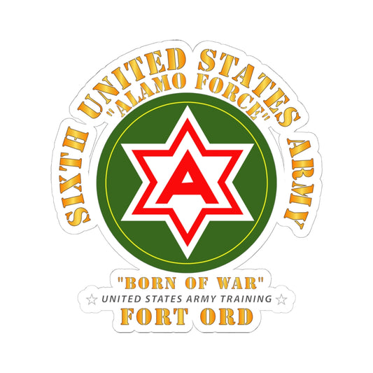 Kiss-Cut Stickers - 6th United States Army - Fort Ord