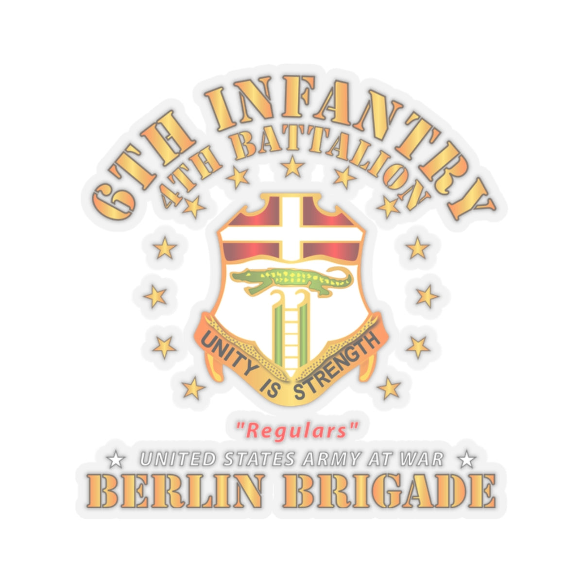 Kiss-Cut Stickers - 4th Battalion 6th Infantry - Berlin Brigade X 300
