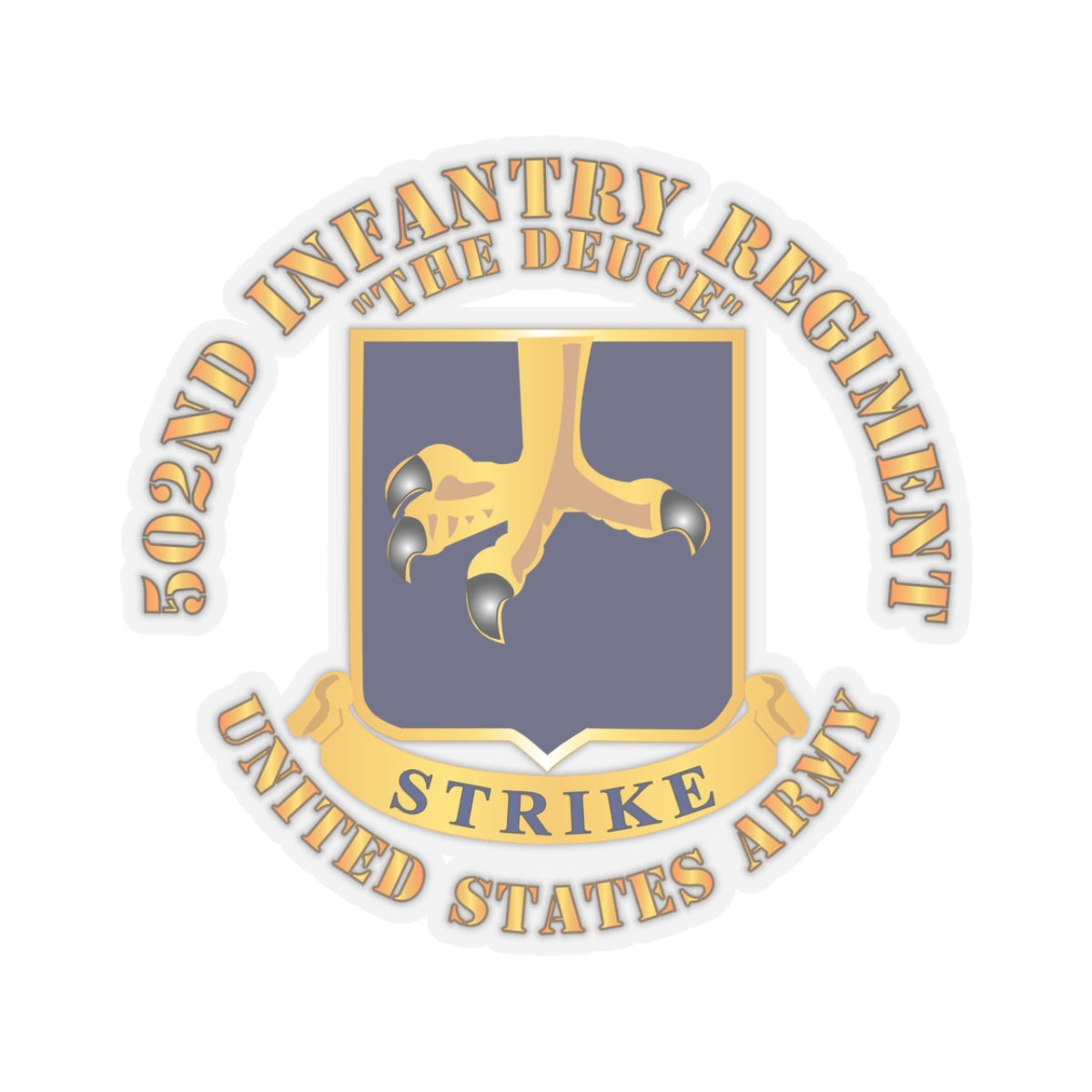 Kiss-Cut Stickers - 502nd Infantry Regt - DUI - The Deuce