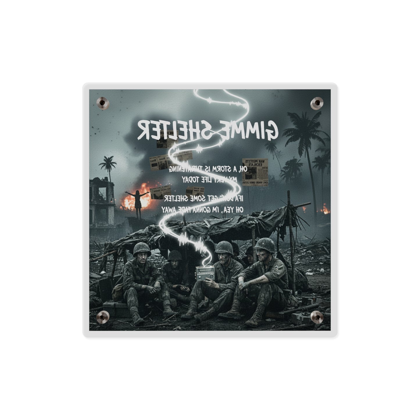 Acrylic Wall Art Panel - Giveme Shelter X 2024