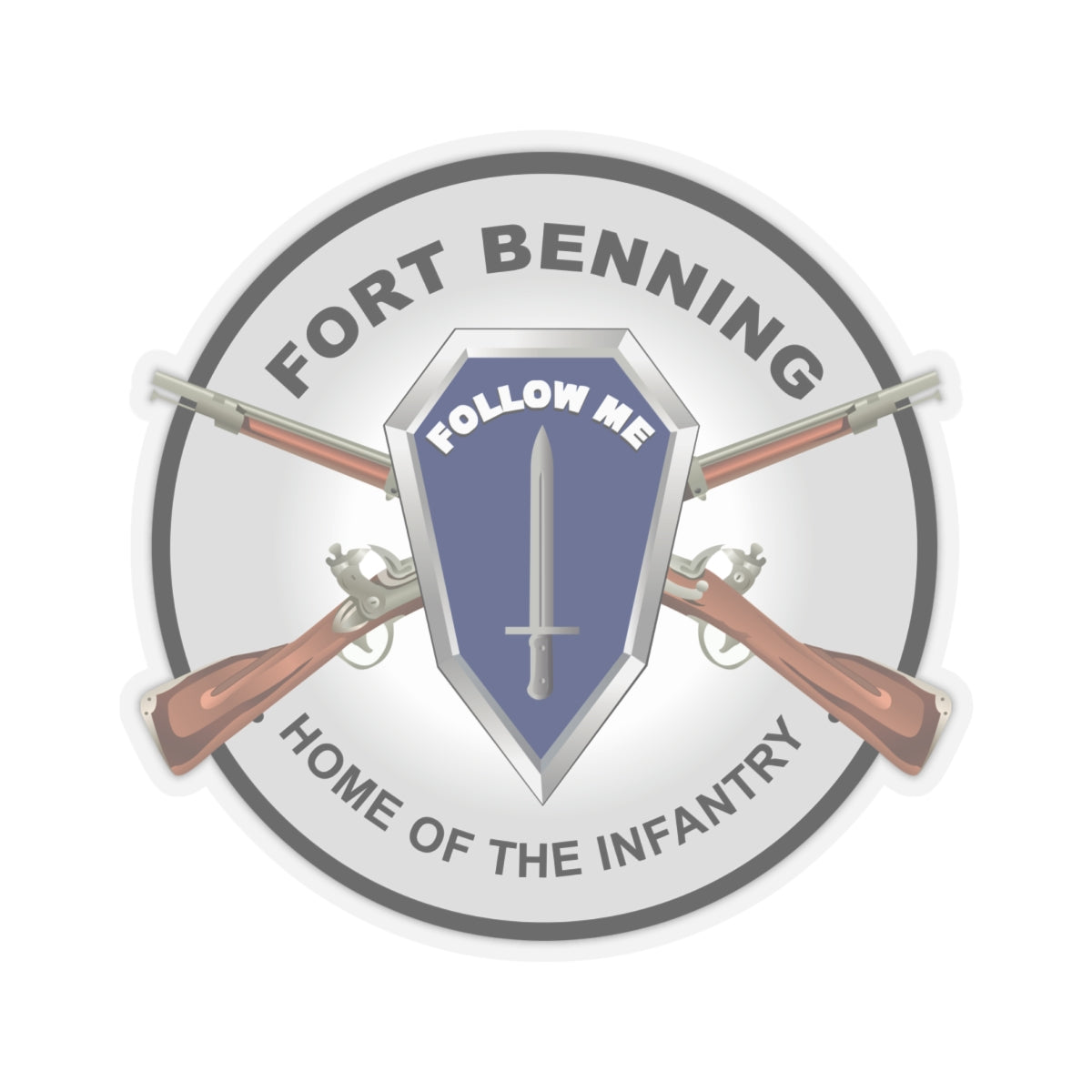 Kiss-Cut Stickers - Fort Benning, GA - Home of the Infantry
