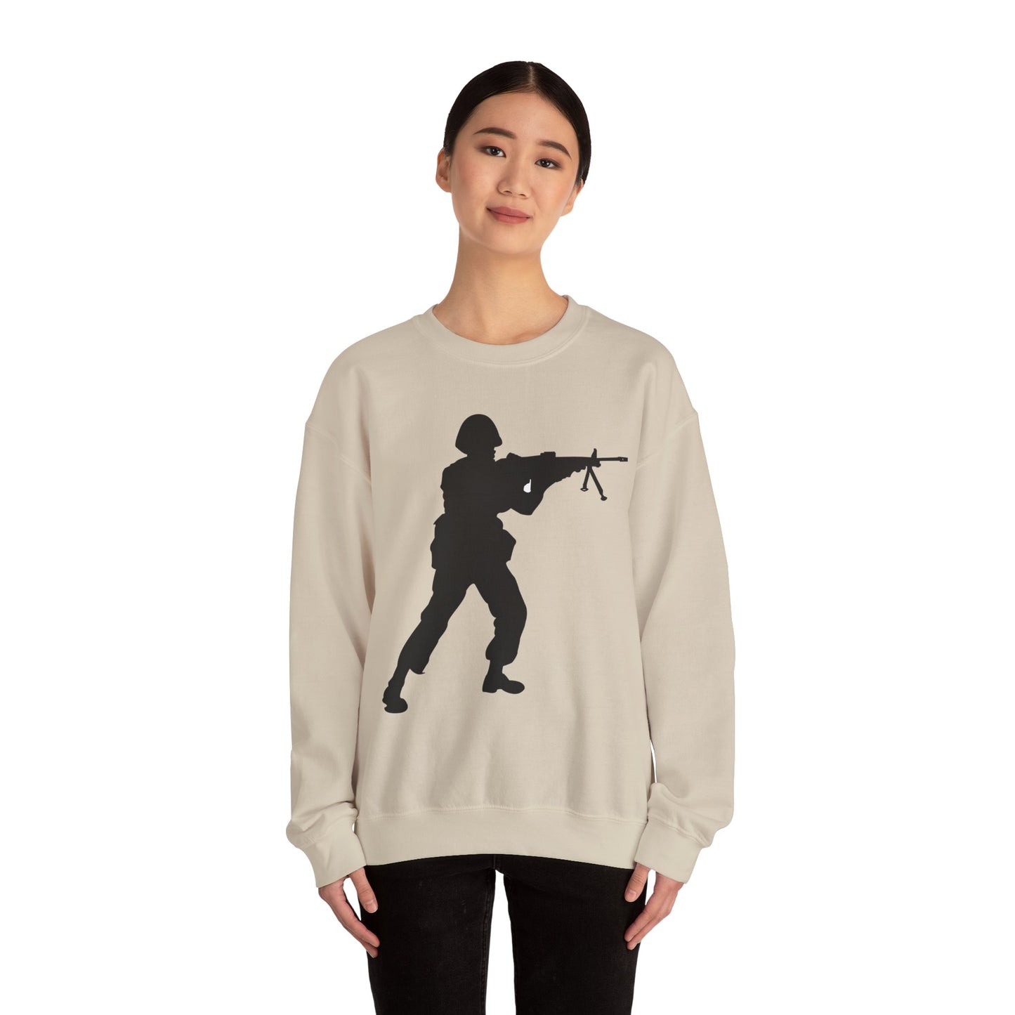 Crewneck Sweatshirt - Army - Soldier - MG Assault - Silhouette X 300
