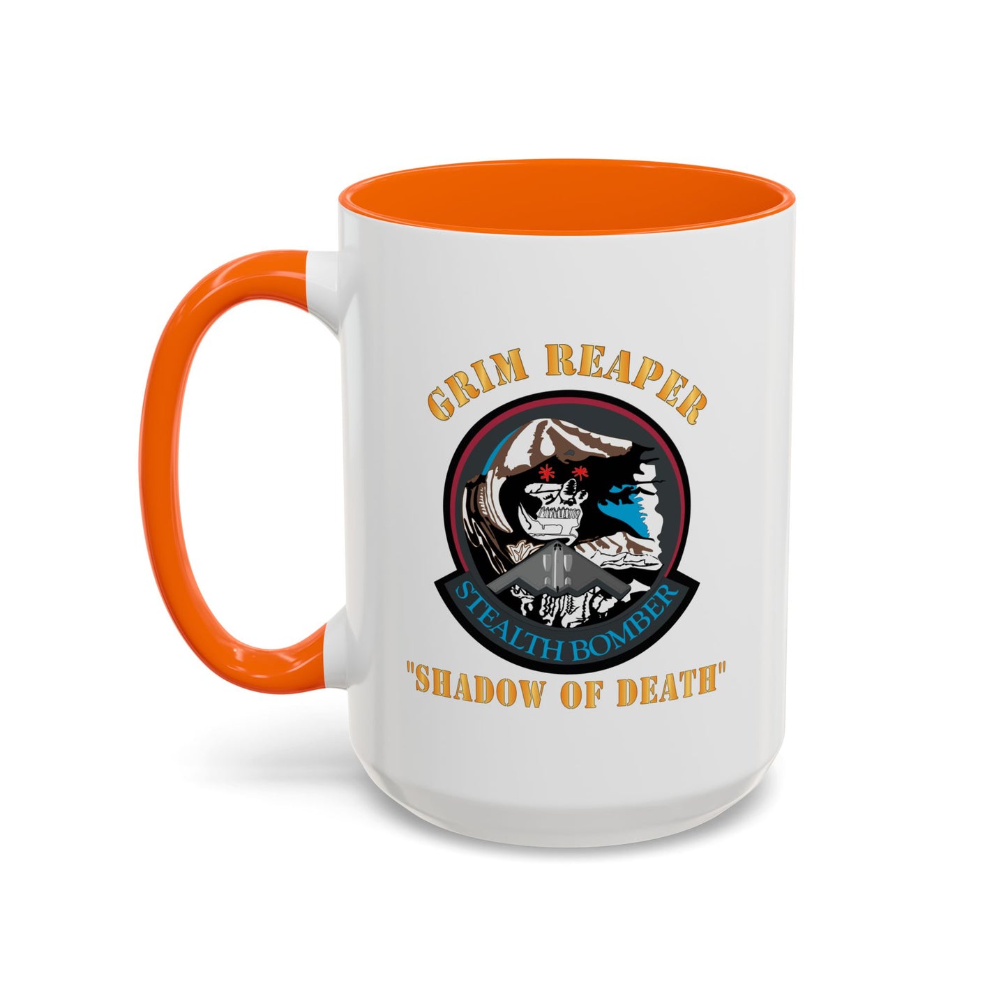 Accent Coffee Mug (11oz & 15oz) - Vehicle - M915 Tractor with M872 - 40 Ft Container - Side X 300