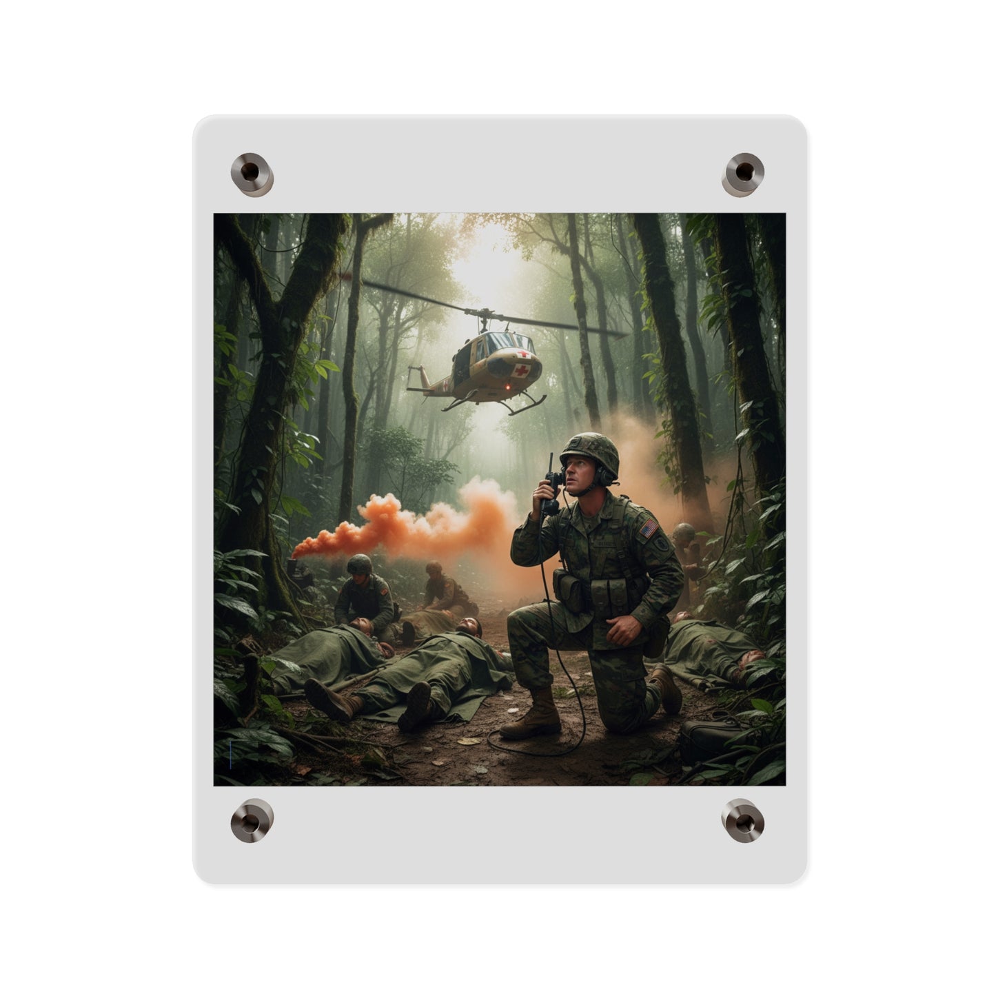 Acrylic Wall Art Panel - Medevac Request - Vietnam