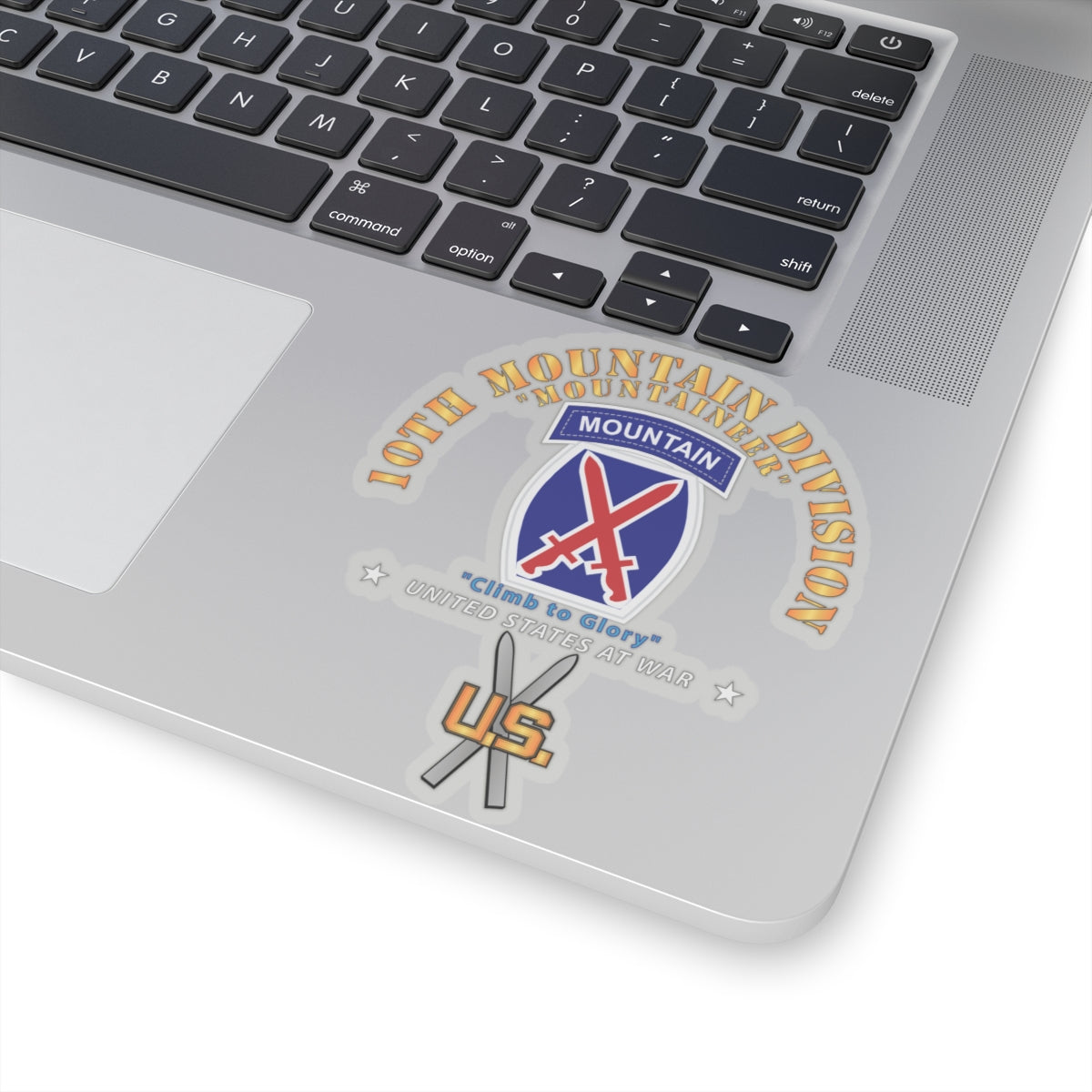 Kiss-Cut Stickers - 10th Mountain Division w SKI Branch