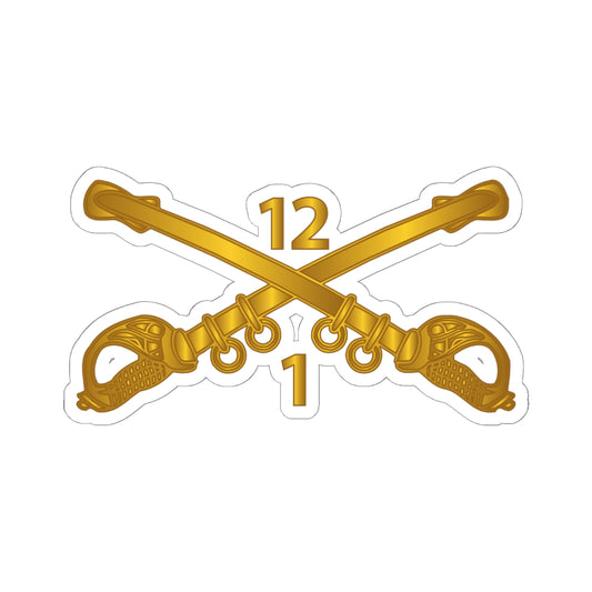 Kiss-Cut Stickers - 1st Battalion - 12th Cavalry Branch wo Txt