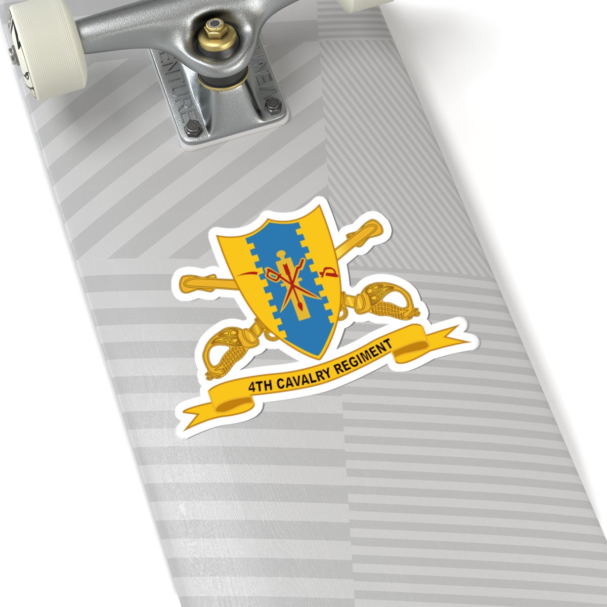 Kiss-Cut Stickers - 4th Cavalry Regiment w Br - Ribbon