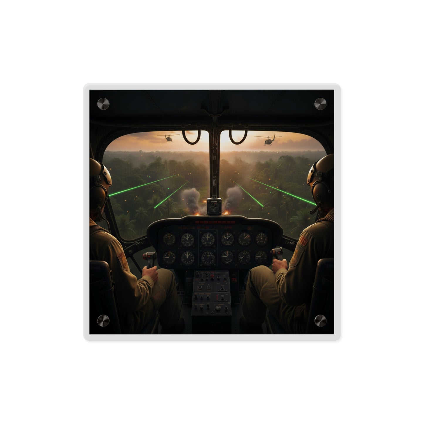 Acrylic Wall Art Panel - Pilots View Hot LZ - Vietnam