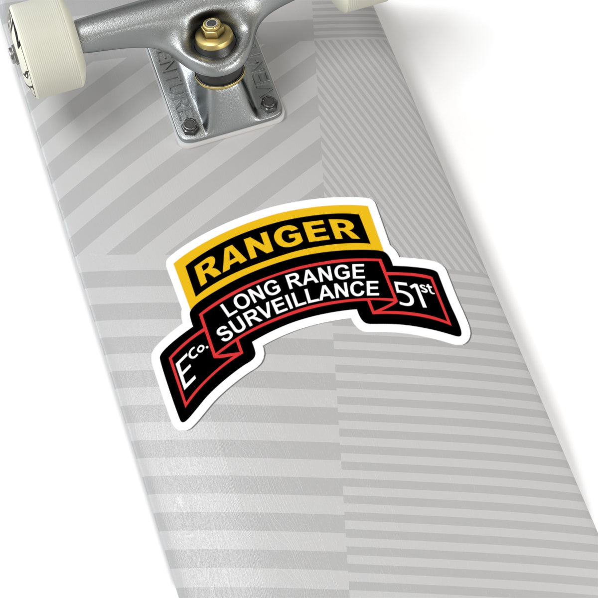 Kiss-Cut Stickers - Airborne Ranger - E Company- 51st Infantry (Ranger) w Ranger Tab