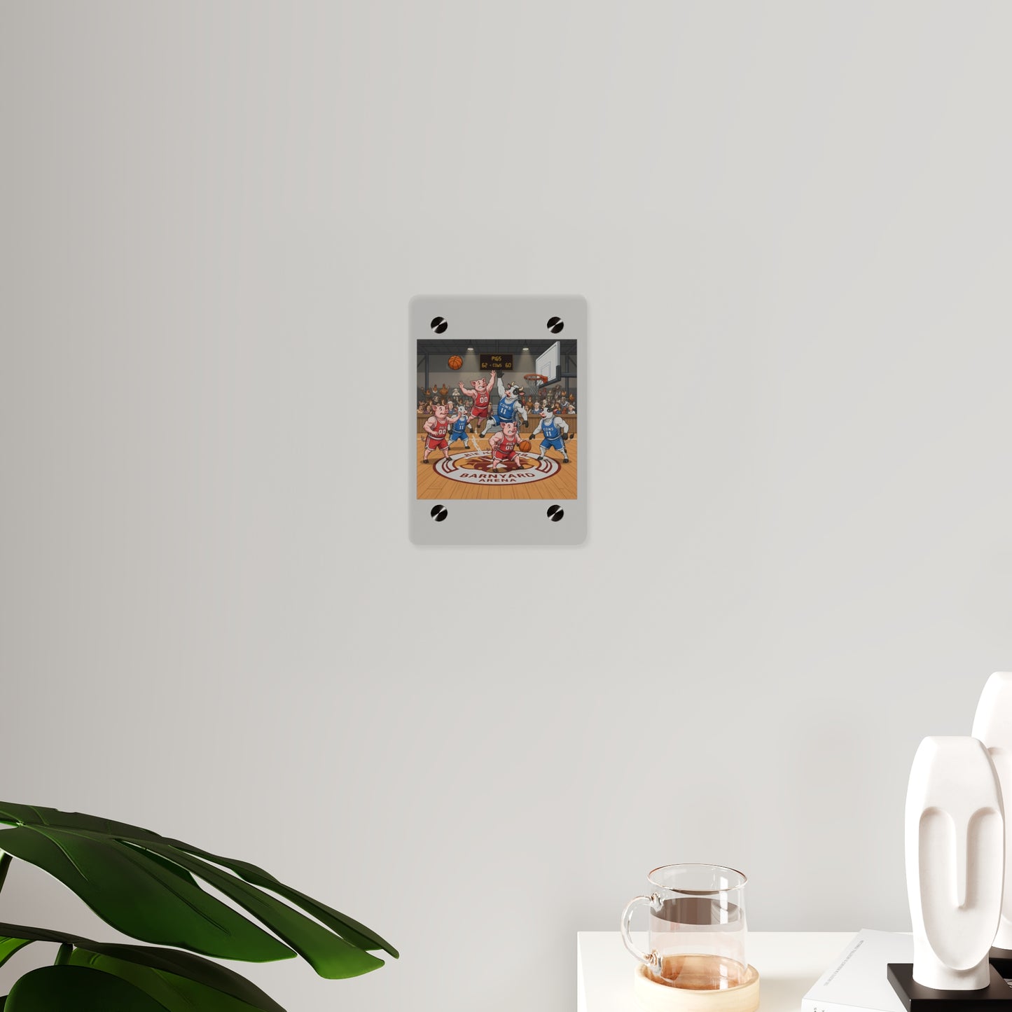 Acrylic Wall Art Panel - Pigs vs Cows