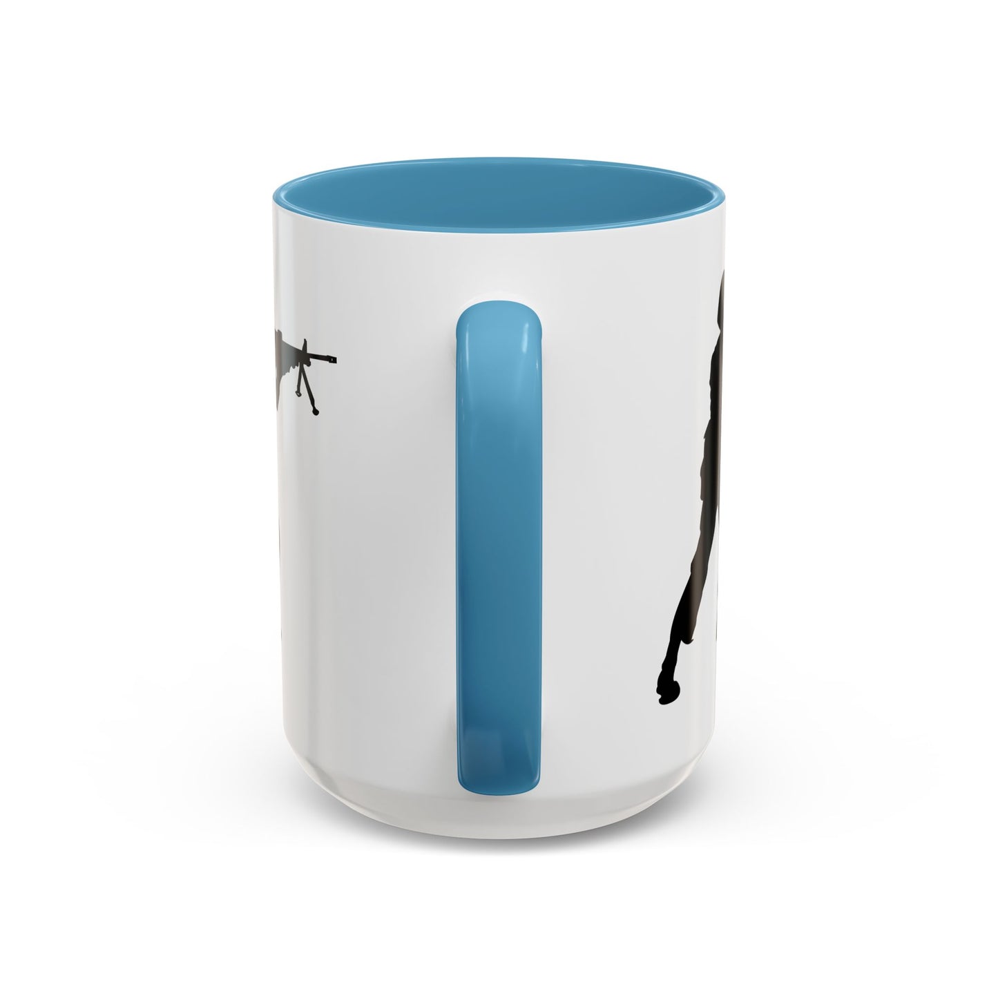 Accent Coffee Mug (11oz & 15oz) - Army - Soldier - MG Assault - Silhouette X 300