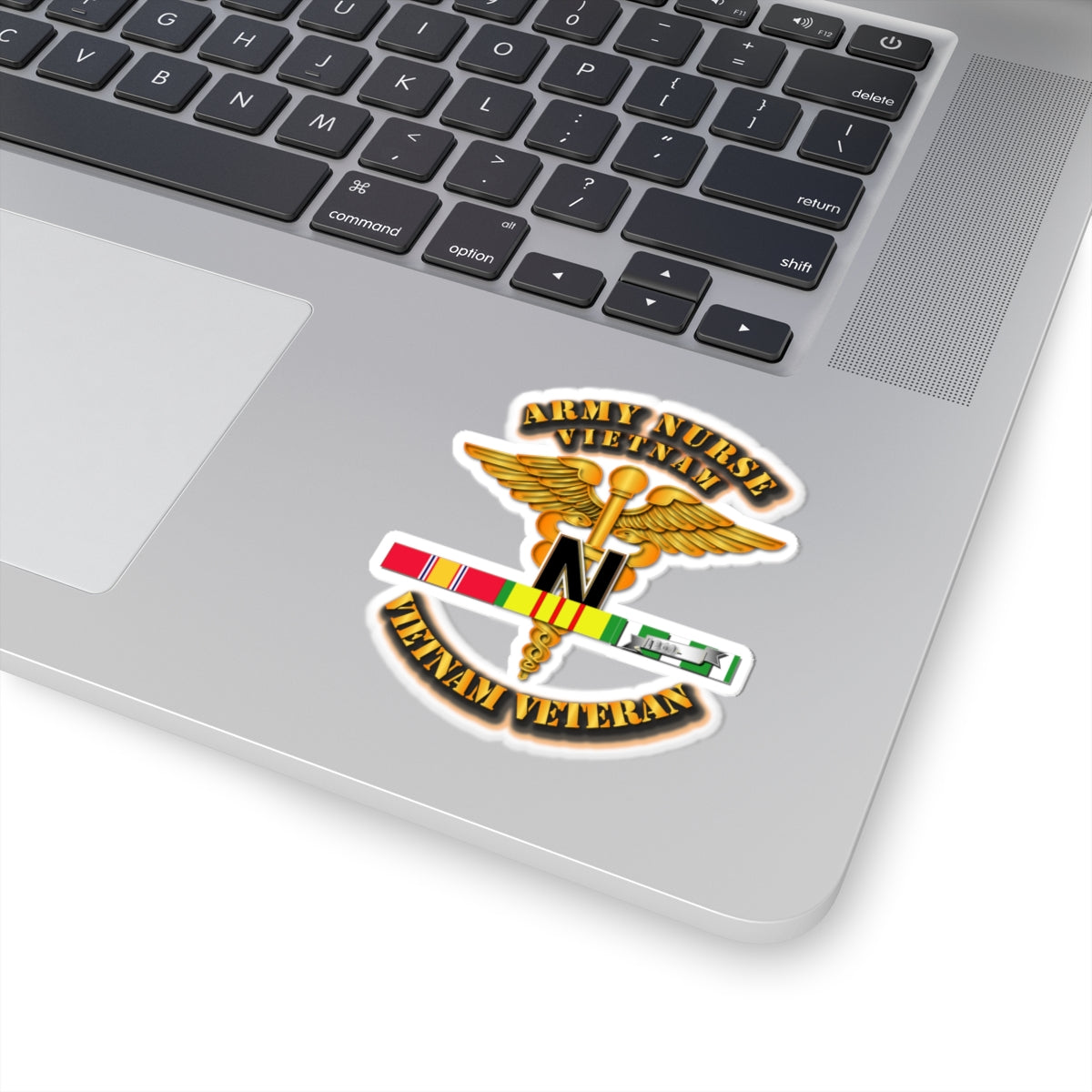 Kiss-Cut Stickers - Army Nurse w Vietnam SVC Ribbons