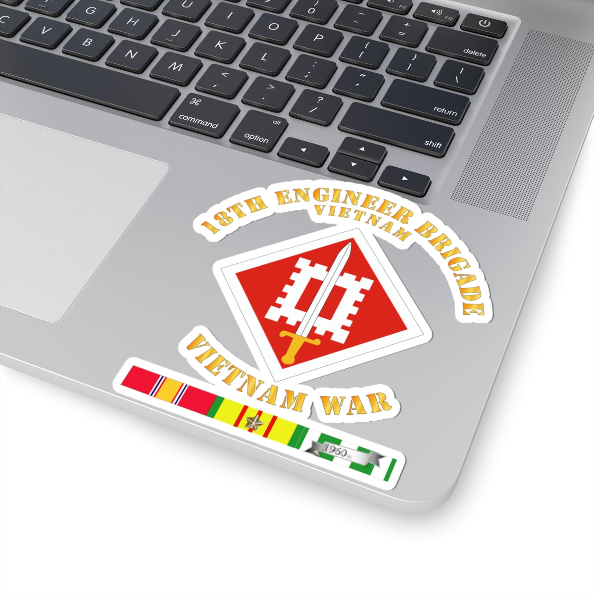 Kiss-Cut Stickers - 18th Engineer Brigade Vietnam - Vietnam War w SVC