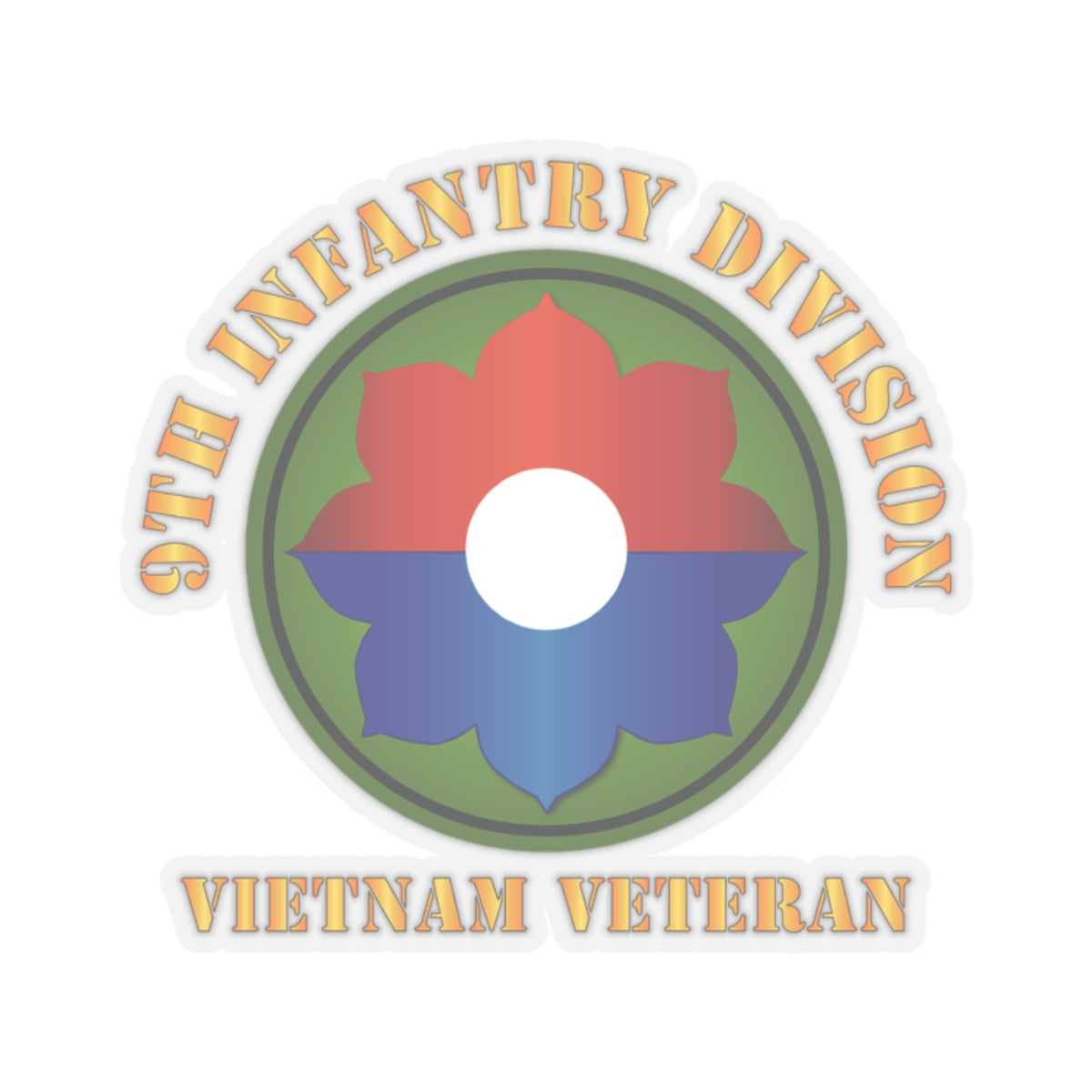 Kiss-Cut Stickers - 9th Infantry Div - Vietnam Veteran V1