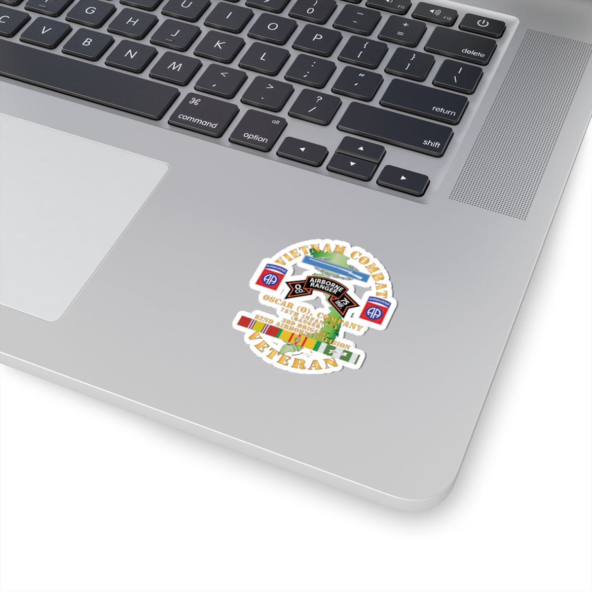 Kiss-Cut Stickers - Vietnam Combat Vet - O Co 75th Infantry (Ranger) - 3rd Bde 82nd Airborne DivSI